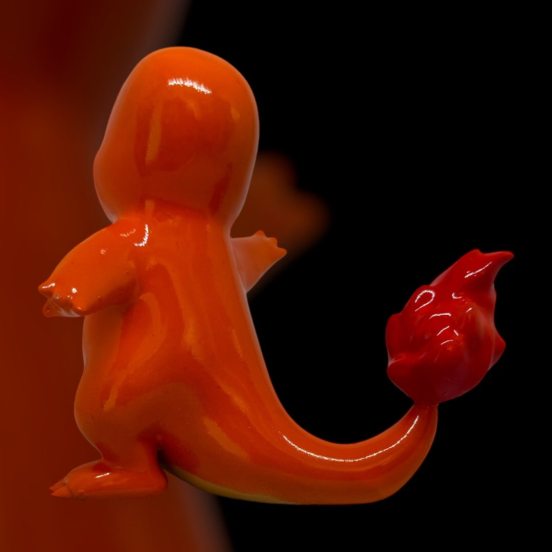 Figurine 3D Salamèche - Imprimée en 3D et Peinte à la Main - Pokémon