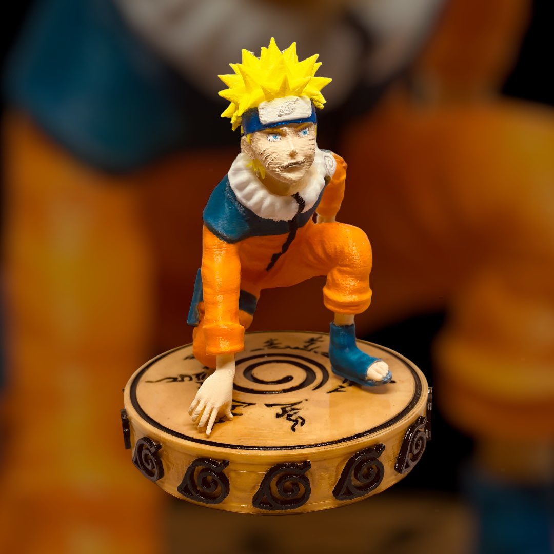Naruto Figurine 3D Naruto Uzumaki - Imprimée en 3D et Peinte à la Main