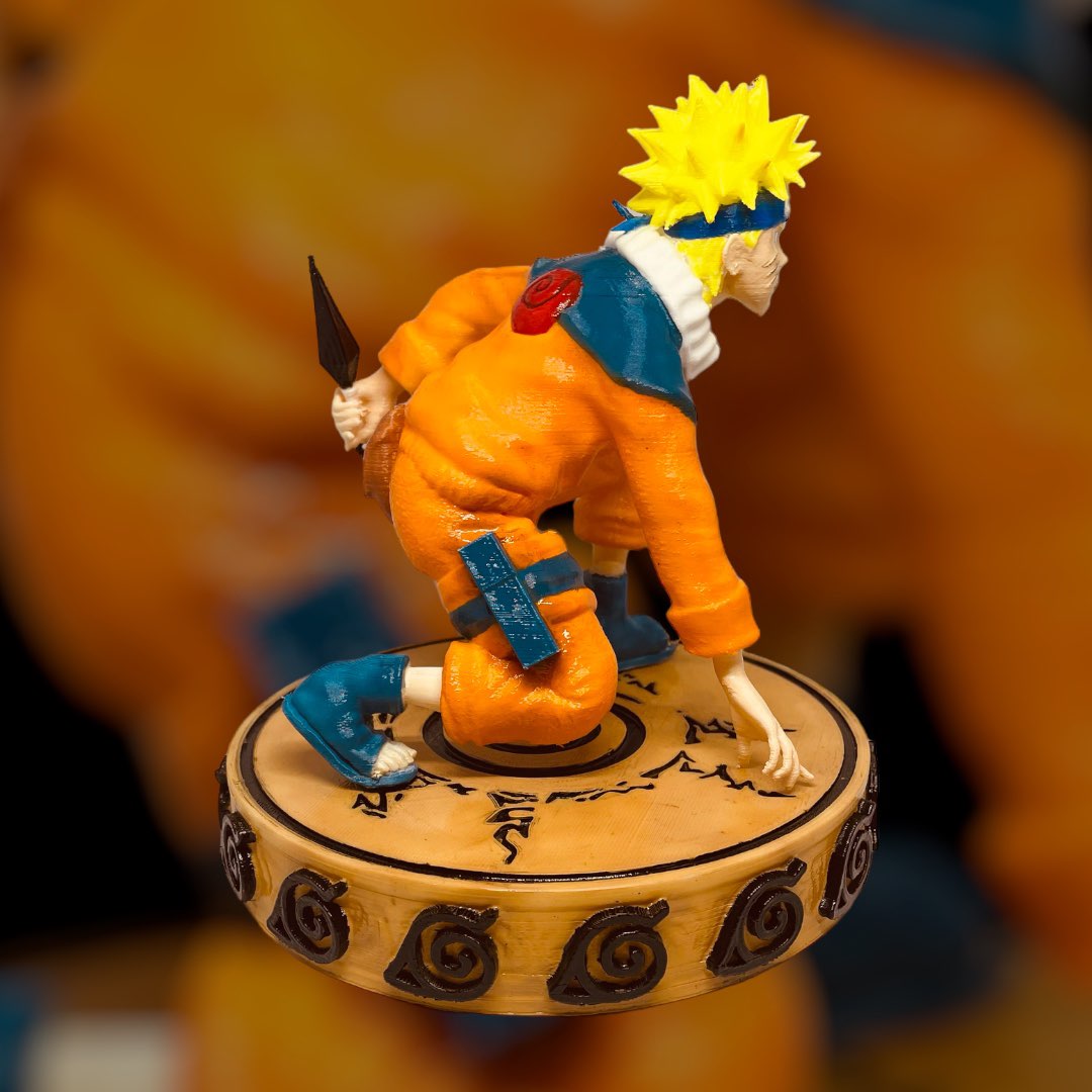 Naruto Figurine 3D Naruto Uzumaki - Imprimée en 3D et Peinte à la Main