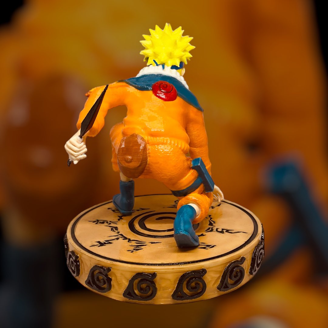 Naruto Figurine 3D Naruto Uzumaki - Imprimée en 3D et Peinte à la Main
