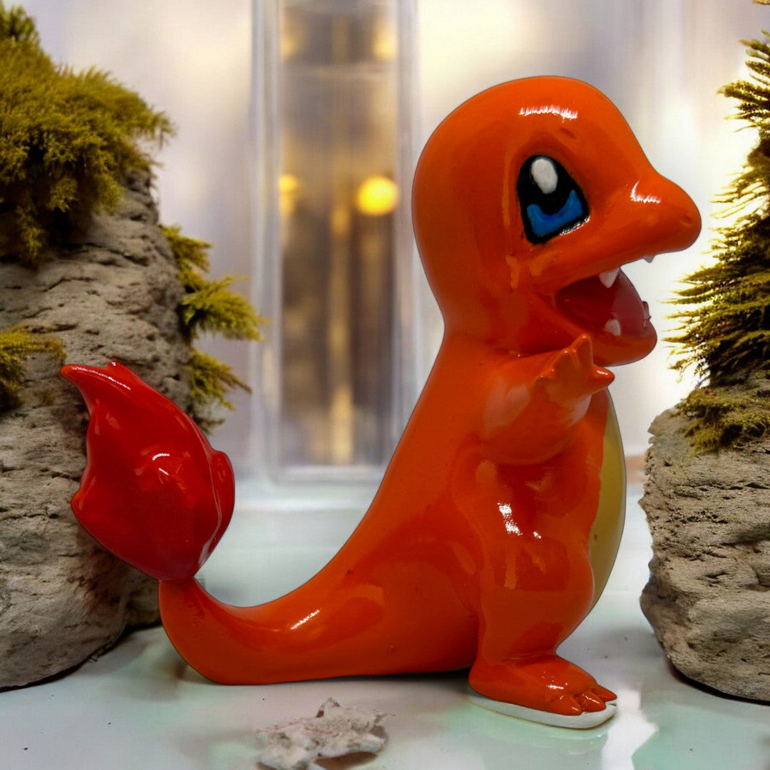 Lot de 2 Figurines Pokémon – Salamèche & Carapuce – Imprimées en 3D et Peintes à la Main
